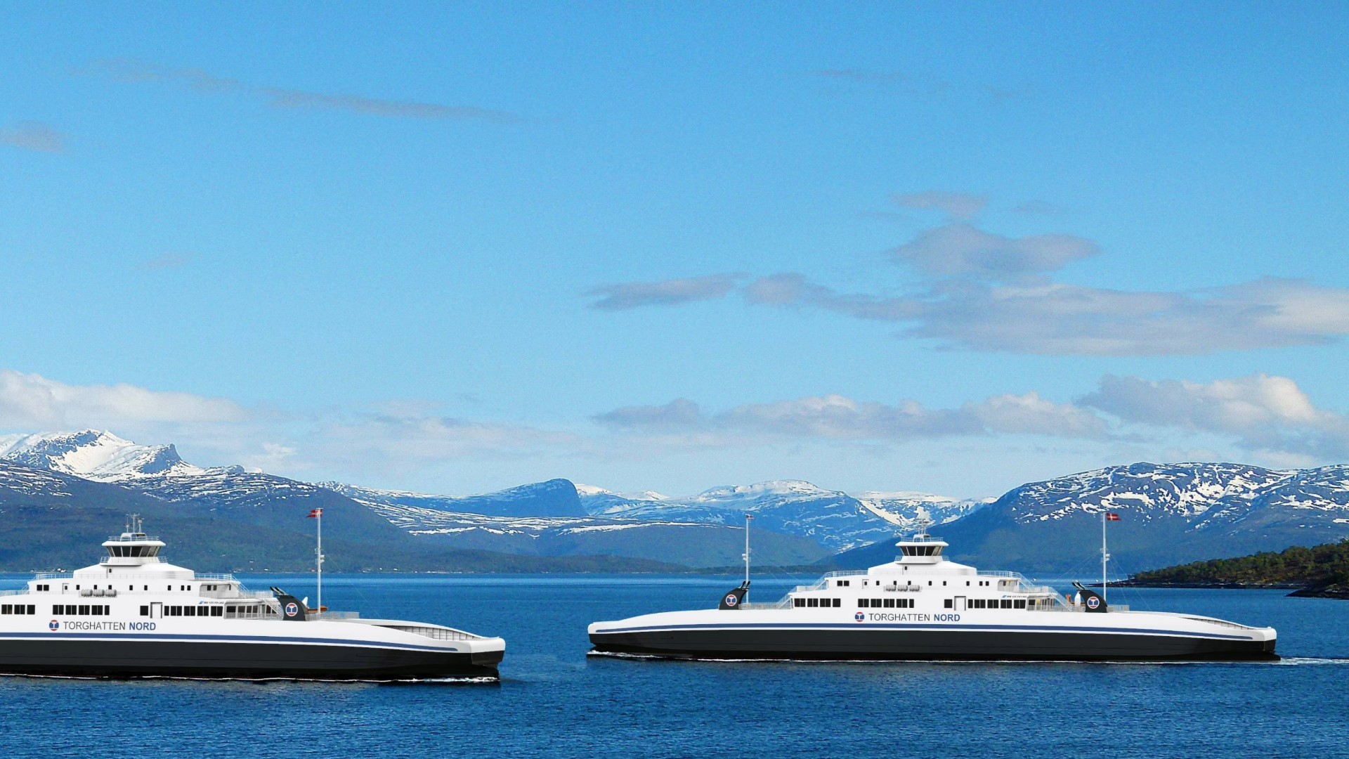 AvK DSG 114 alternators power dual fuelled hybrid ferry for Vard