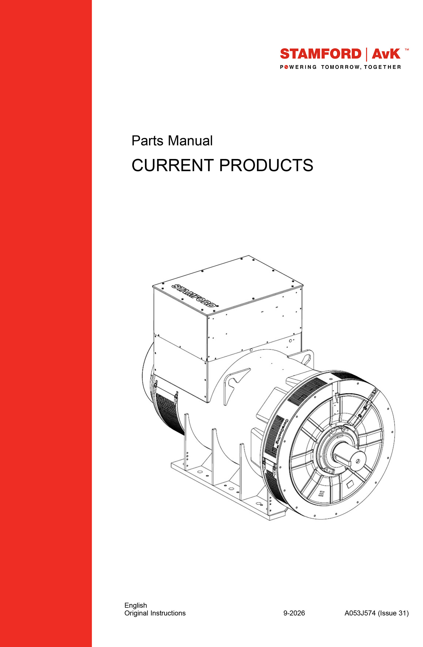 Parts Manual Current Product